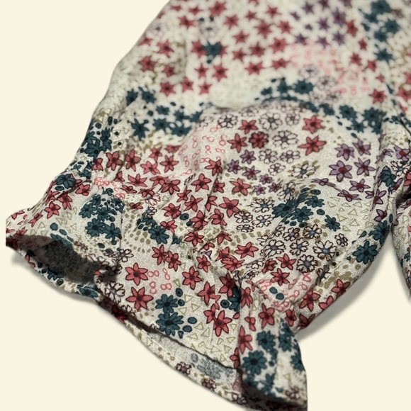 Lucky Brand Red and Blue Floral Blouse - Picture 2 of 3